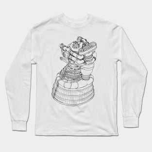 Saturn V Rocket Engine Long Sleeve T-Shirt